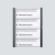 Siedle&Söhne - Zubehör/Ersatzteile für Türkommunikation Namensschild kpl. 210007072-00 Anthrazitgrau