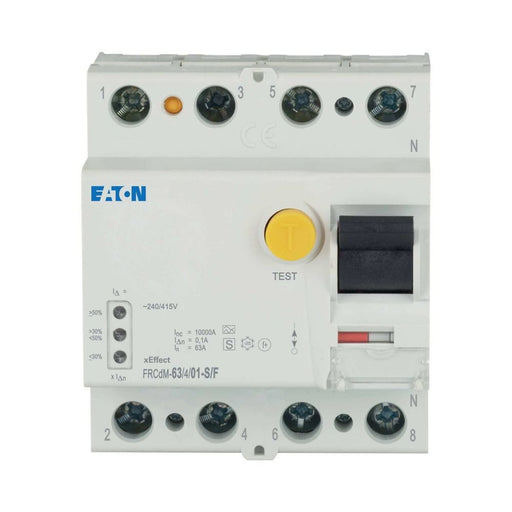 Eaton - Fehlerstrom-Schutzschalter FI-Schutzschalter FRCDM-63/4/01-S/F 63A, 4p,100mA,TypS/F