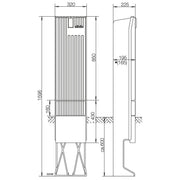 ABN - Leergehäuse Säule BH6 f.4xNH00/4xNH00 SK162H E-Cu 30x5mm, o.Zyl
