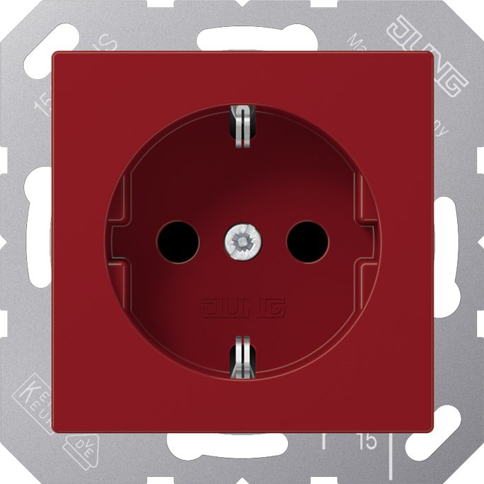 Jung - Steckdose SCHUKO-Steckdose A 1520 BF RT rot