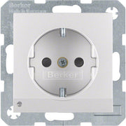 Berker - Steckdose SCHUKO-Steckdose alu/matt 41091404 LED-Orientierungsl