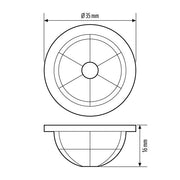 ESYLUX - Mechanisches Zubehör/Ersatzteile für Leuchten Linsenmaske ALVA BL #EL00007040