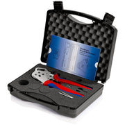 Knipex - Presswerkzeug Kabelschuhe/Verbinder, Aderendhülsen, Schirmanschluss Vierdornpresszange 97 52 65 DG 250mm