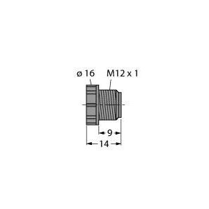 Turck - Zubehör/Ersatzteile für Industriesensoren Schraubstopfen VS-M12-BK − 1 Stück