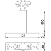 OBO Bettermann - Distanzhalter für Blitzschutz Iso-Abstandshalter ISO-A-800 800mm
