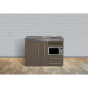 Stengel - Mini-Küche Miniküche Premiumline MPMMM120AMWBre Mokka metallic