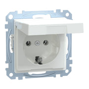 Merten - Steckdose SCHUKO-Steckdose aws/gl MEG2311-0325 Klappdeckel