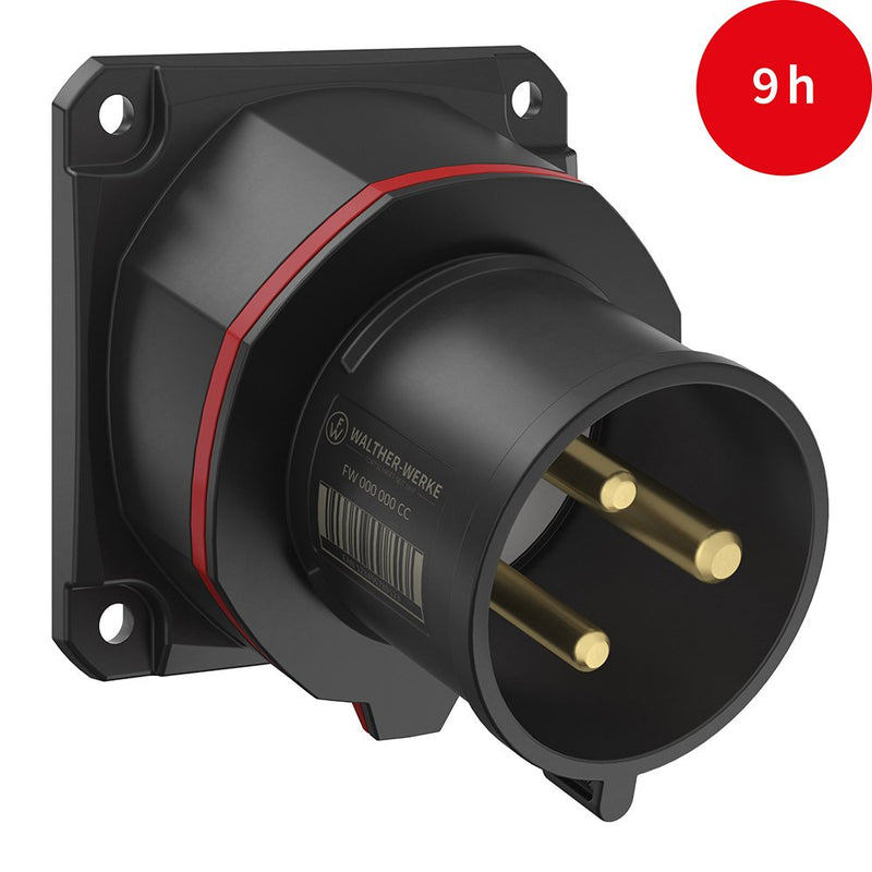 Walther Werke - CEE-Gerätestecker (IEC 60309) CEE NEO Anbaugerätestecker FW733309CC schräg 32A 3P 9h