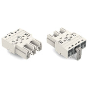 WAGO - Steckverbinder für steckbare Gebäudeinstallation Stecker m. PE-Direktkontat 770-233/002-000 3-polig,weiß − 100 Stück