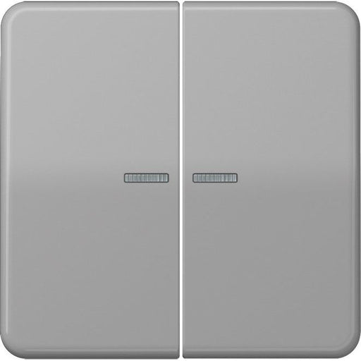 Jung - Bussystem-Tastsensor KNX RF Taster 2fach CD 10921 ST RF GR Duroplast, Serie CD
