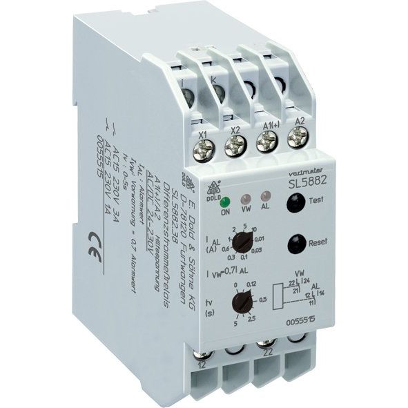 Dold&Söhne - Differenzstrom-Überwachungsgerät Differrenzstromrelais SL5882.38AC/DC24-230 tv=5S