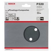 Bosch - Schleifpapier/Schleifvlies PRO F355 Schleifblatt, 150 2608605129 mm, G320, 5-tlg
