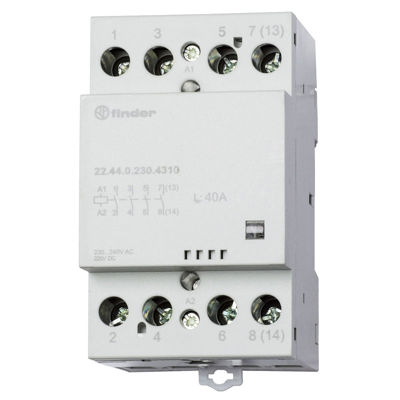 Finder - Installationsschütz für Reiheneinbau Schütz für Reiheneinbau 22.44.0.230.4310 4S, 40A
