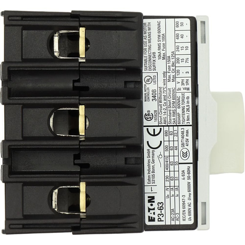 Eaton - Lasttrennschalter Hauptschalter 3polig 63A P3-63/M4/SVB Zwischenbau