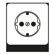 Jung - Abdeckung/Bedienelement für Installationsschalterprogramme Platte CD 1520 PL GR f.SCHUKO Steckdose