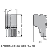 WAGO - Ein- und mehrpolige Klemmenleiste 2-Leiter-Federleiste 2020-202 CAGECLAMP,1,5mm²,gr − 100 Stück