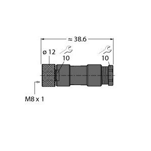 Turck - Rundsteckverbinder, feldkonfektionierbar (Industriesteckverbinder) Kupplung B5141-0 − 1 Stück