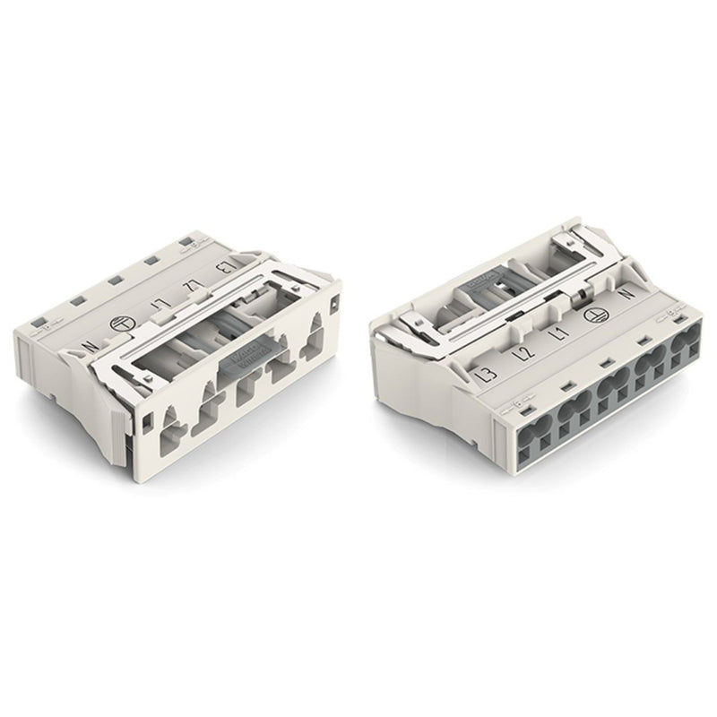 WAGO - Geräteanschluss für steckbare Gebäudeinstallation Steckerteil 770-735/007-000 2x0,5-4mmq weiß − 50 Stück