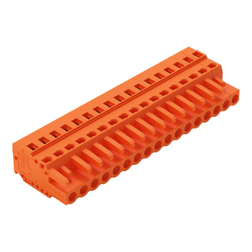 WAGO - Kabelsteckverbinder für Leiterplattensteckverbinder 1-Leiter-Federleiste 231-317/102-000 CAGECLAMP,2,5mm²,or − 25 Stück