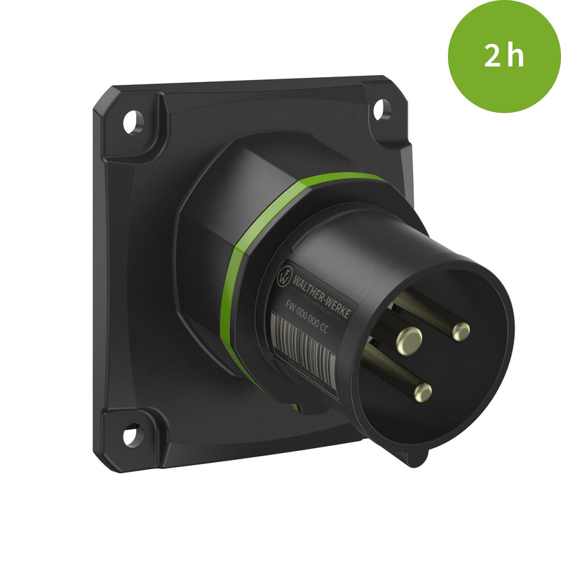 Walther Werke - CEE-Gerätestecker (IEC 60309) CEE NEO Anbaugerätestecker FW713302CC schräg 16A 3P 2h