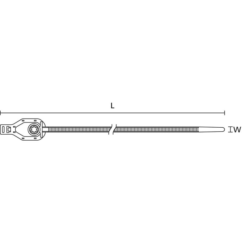 HellermannTyton - Kabelbinder Befestigungsbinder RT50RS5-N66-BK-C1 − 100 Stück