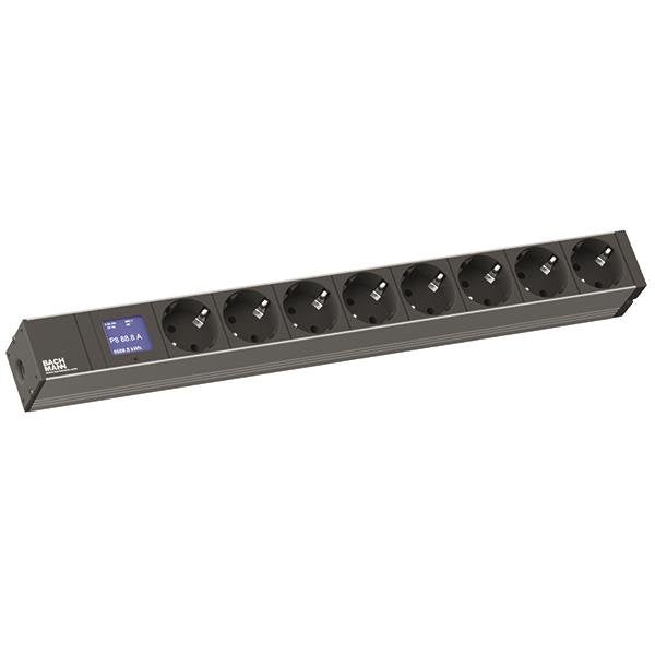 Bachmann - Power distribution unit (PDU) Steckdosenleiste 8xSchutzk 800.2054 mit Amperemeter