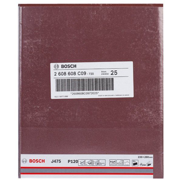 Bosch - Schleifpapier/Schleifvlies Schleifblatt Papier J475, 2608608C09 Best for Metal 230 x