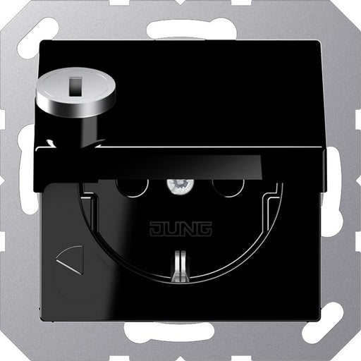 Jung - Steckdose SCHUKO-Steckdose 16A 250V A 1520 BFKLSL SW Klappdeckel