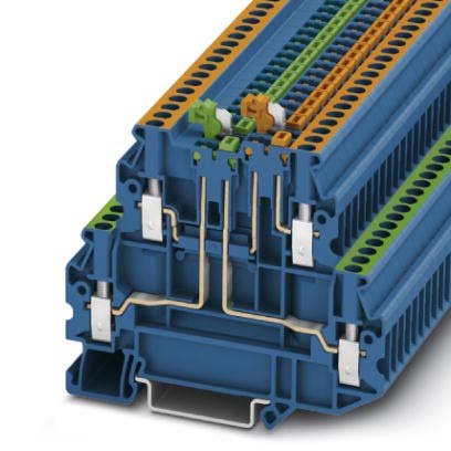 Phoenix Contact - Trenn- und Messtrenn-Reihenklemme Messertrennklemme UTT 2,5-2MT-P/P BU 0,14-4qmm, 16A, 400V − 50 Stück