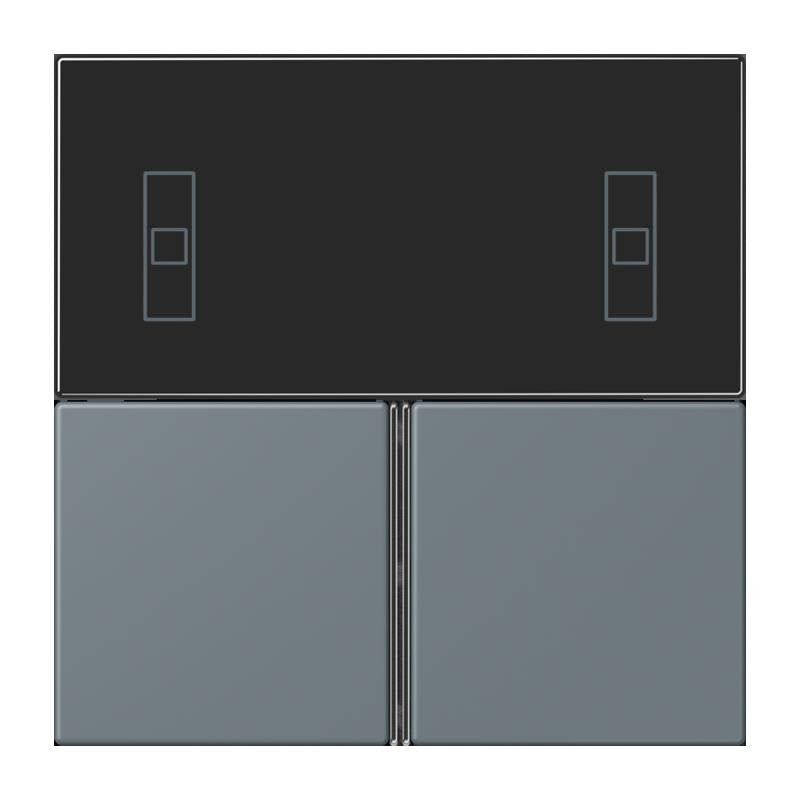 Jung - Abdeckung/Bedienelement für Installationsschalterprogramme Tastensatz 3fach LC 4093 TSA 251 gris 59