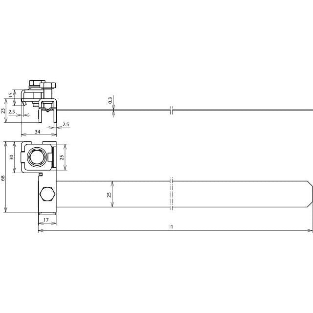 DEHN - Rohrschelle für Blitzschutz Antennen-Bandrohrschelle BRS16168AK1X102X68V2 D 27-165mm NIRO