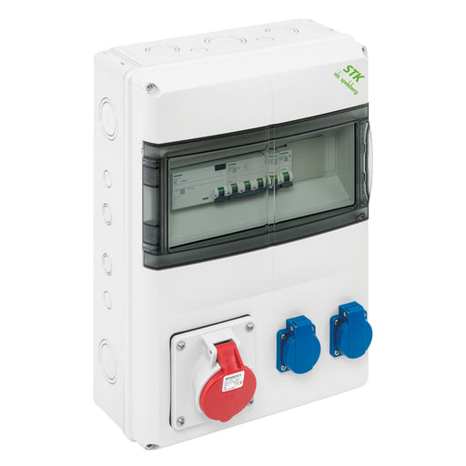 Spelsberg - CEE-Steckdosen-Kombination (IEC 60309) Steckdosenkombination, gra STK 1412-K16 gr., IP44, 14TE