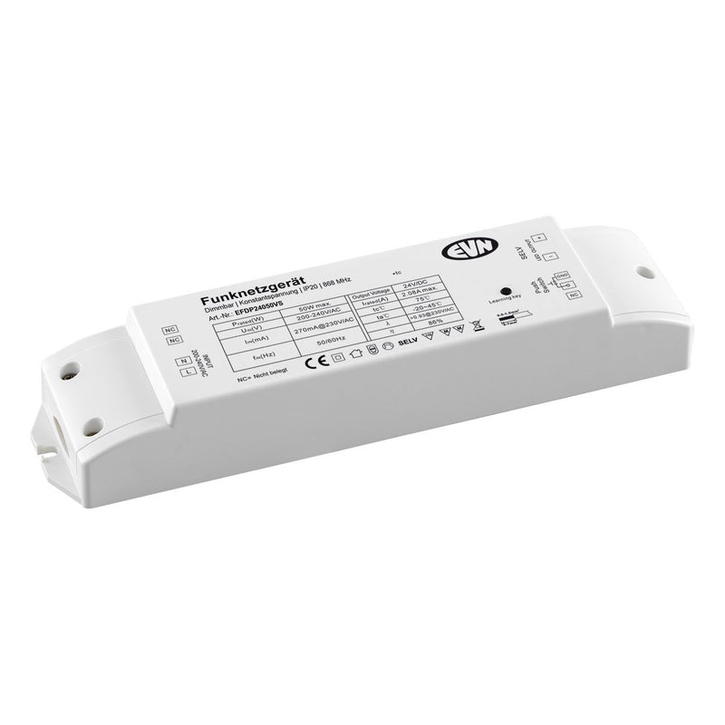 EVN Lichttechnik - Steuergerät für Leuchten Funk Dimmer-Empfänger EFDP24050VS inkl.Netzgerät