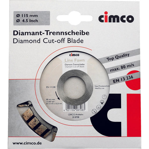 Cimco Werkzeuge - Trenn-/Schleifscheibe Diamanttrennscheibe 208710 D=125mm