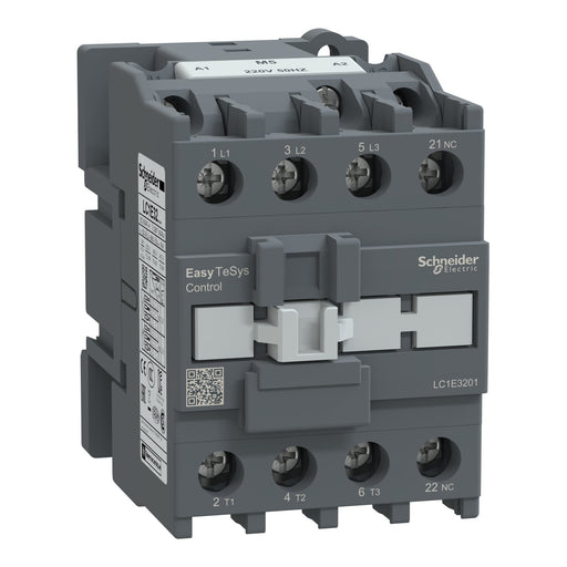Schneider Electric - Leistungsschütz zum Schalten von Wechselstrom Leistungsschütz Easy TeSys LC1E3201M5 3P 32A 220VAC 50Hz