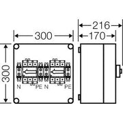 Hensel - Lasttrennschalter Mi-Lastschaltergehäuse Mi 7225 125A, 3polig+PE+N