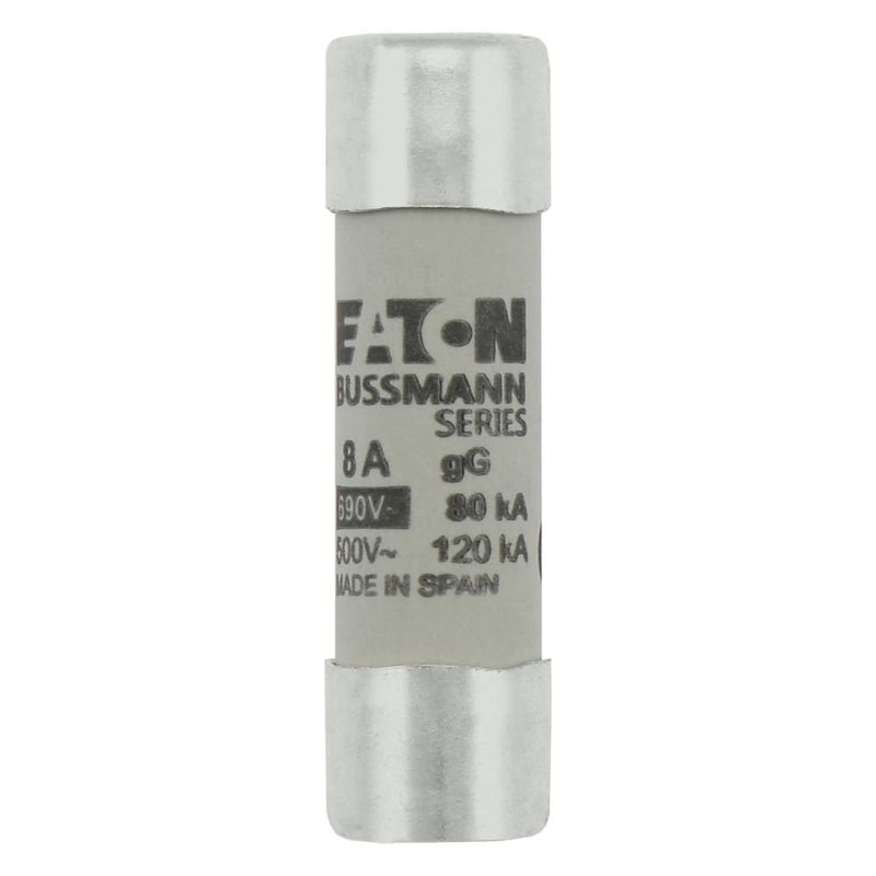 Eaton - Zylindrische Sicherung Sicherungseinsatz Nieders. CYLINDRICA#C14G8 8A AC 690V 80kA − 10 Stück