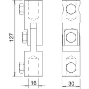 OBO Bettermann - Verbinder für Blitzschutz Gelenkverbinder 101 IGL-16 f.16mm GFK-Stangen − 10 Stück