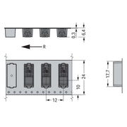 WAGO GmbH & Co. KG - Ein- und mehrpolige Klemmenleiste SMD-Leiterplattenklemme 2061-621/998-404 Drücker,1,5mm²,sw − 8100 Stück
