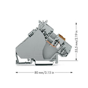 WAGO - Initiator/Aktor-Reihenklemme 3-LeiterAktoreneinspeisek. 280-556 2,5 mm²,grau − 20 Stück