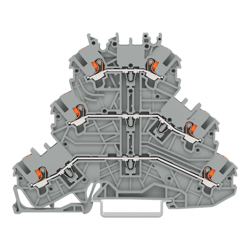 WAGO GmbH & Co. KG - Durchgangs-Reihenklemme Dreistockklemme 2200-3201 gr − 40 Stück