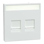 Merten - Einsatz/Abdeckung für Kommunikationstechnik Zentralplatte 2f.lotosws MEG4564-6035 für Modular Jack