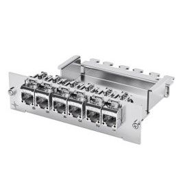 Telegärtner - Patchpanel Kupfer 3 HU/7 PU Frontplatte 100006986 incl.6 AMJ-SL Module