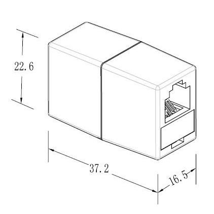 EFB-Elektronik - Modulare Kupplung Modular Kupplung RJ12 37502.1 Bu/Bu 6/6 ungeschir