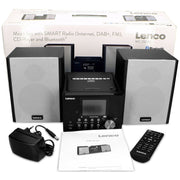 LENCO - HiFi-Komplettsystem Microanlage/Internet-Radio MC-250 Black WiFi/DAB+/FM/CD