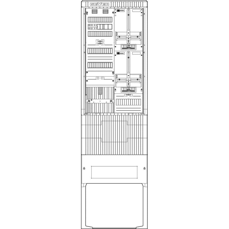 ABN - Zähler-Komplettschrank Zähleranschlusssäule SZ205ZA1510 1 ZP TSG APZ 5pol