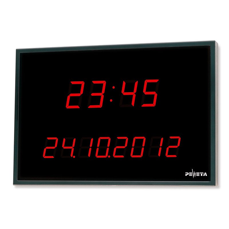 Peweta - Uhr LED-Digitaluhr 85.515.551 2-zeil,Uhrzeit,Datum