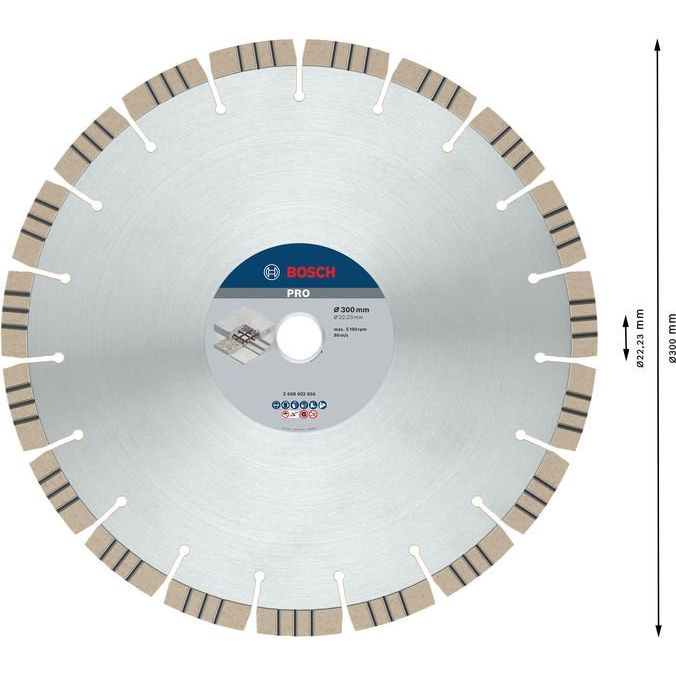 Bosch - Trenn-/Schleifscheibe Diamanttrennscheibe 2608602656 PRO Concrete