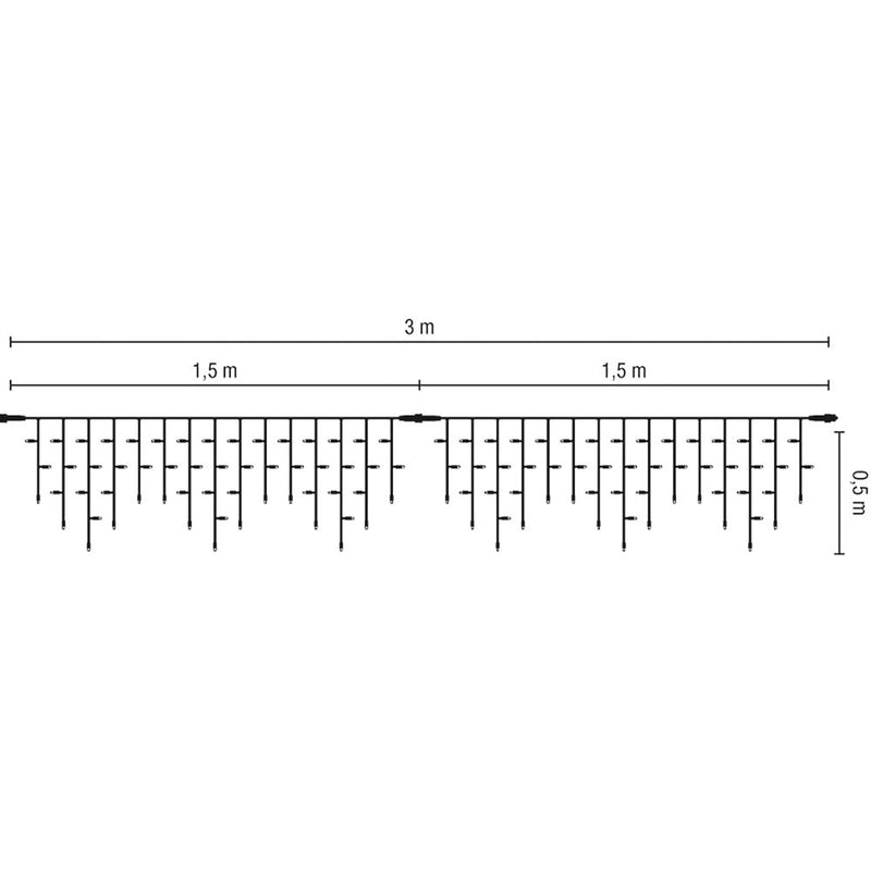 Scharnberger+Hasenbein - Festbeleuchtung LED-Lichterkette 58241 3x0,5m 230V Out weiß