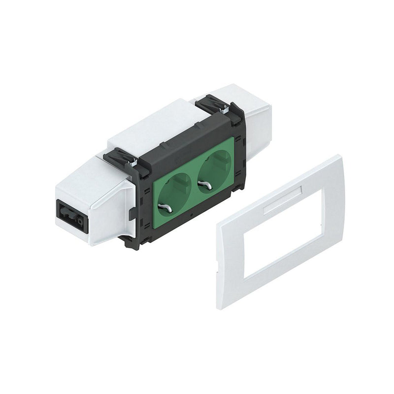 Niedax - Einbaudose für Geräteeinbaukanal Geräteeinbausteckdose 2-f. GESWL 2 R SV 250V/16A